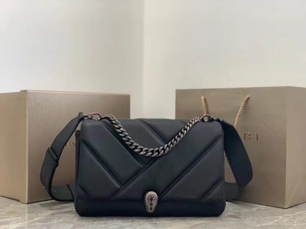 Black Serpenti Cabocho Shoulder Bag BVGR00337