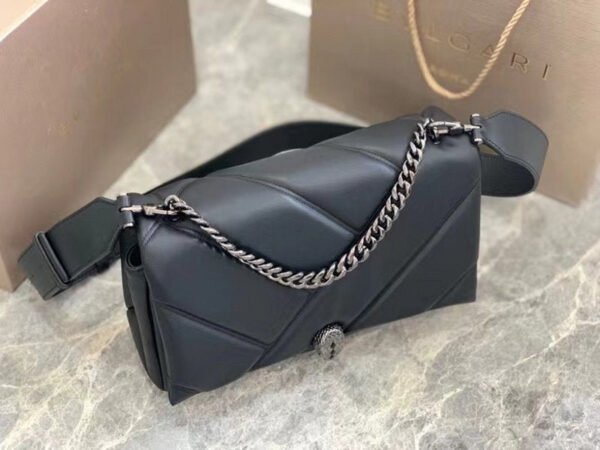 Black Serpenti Cabocho Shoulder Bag BVGR00337