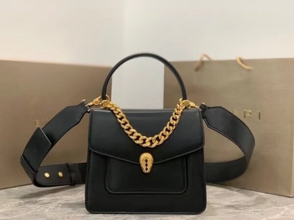Black Serpenti Forever Shoulder Bag BVGR00334