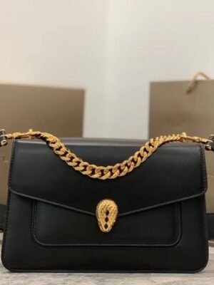 Black Serpenti Forever Shoulder Bag BVGR00335