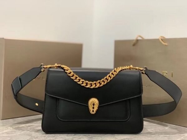Black Serpenti Forever Shoulder Bag BVGR00335