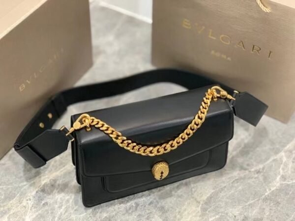 Black Serpenti Forever Shoulder Bag BVGR00335