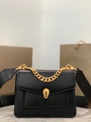 Black Serpenti Forever Shoulder Bag BVGR00336