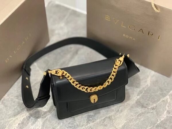 Black Serpenti Forever Shoulder Bag BVGR00336