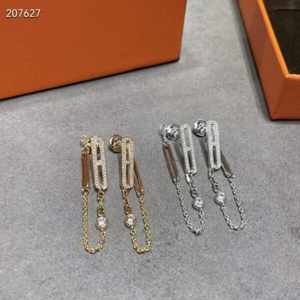 Farandole Pig Nose Chain Stud Earrings JWLH0026